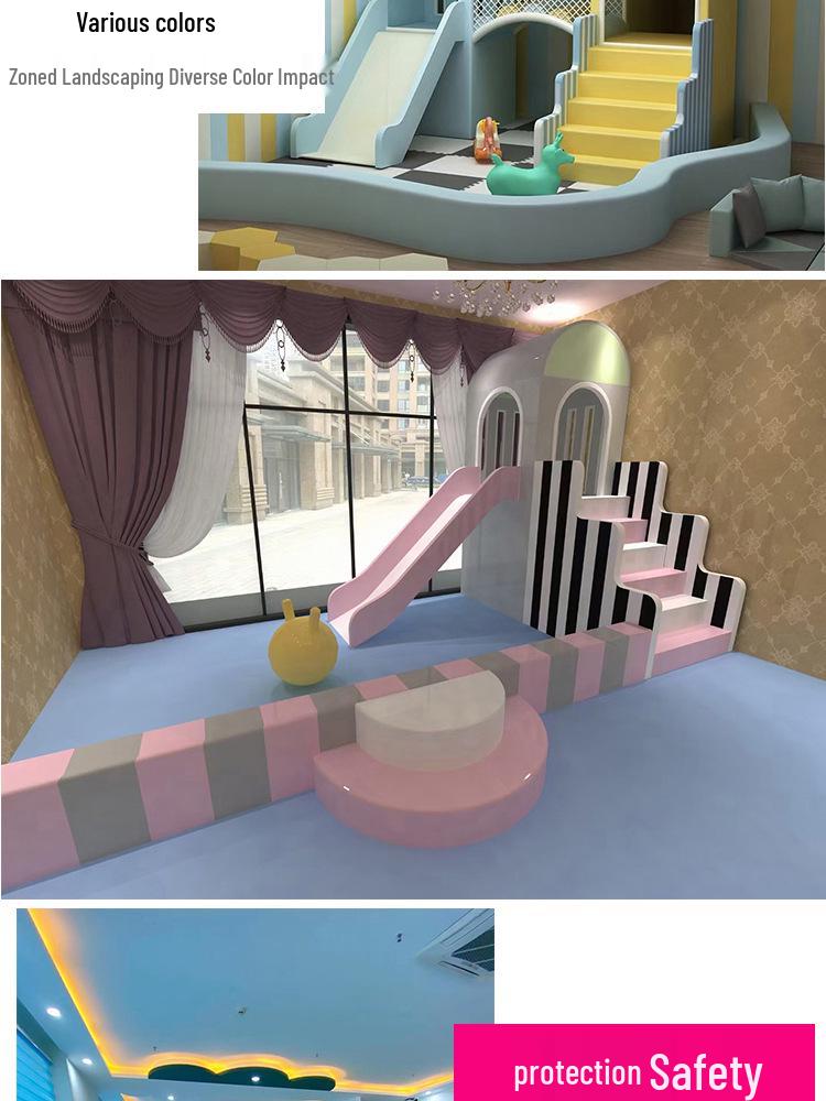 Freches Schloss Indoor-Spielplatz-Set: Rutsche, Trampolin & aufblasbare Hüpfburg für die Früherziehung