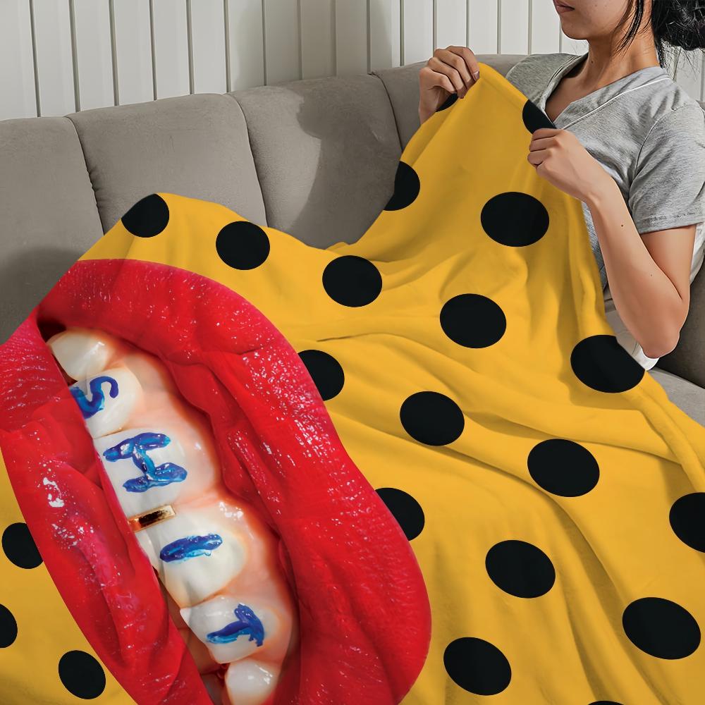 Funny Personality Bizarre Art Blanket Soft Comfortable Nap Plush Suitable For Iiving Room Office Bedroom Birthday Home Kid Gift