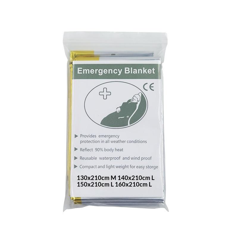 1/3/5Pcs Emergency Blanket Outdoor Survival First Aid Kit Windproof Insulation Lifesaving Pet Foil Thermal Military Rescue Blank