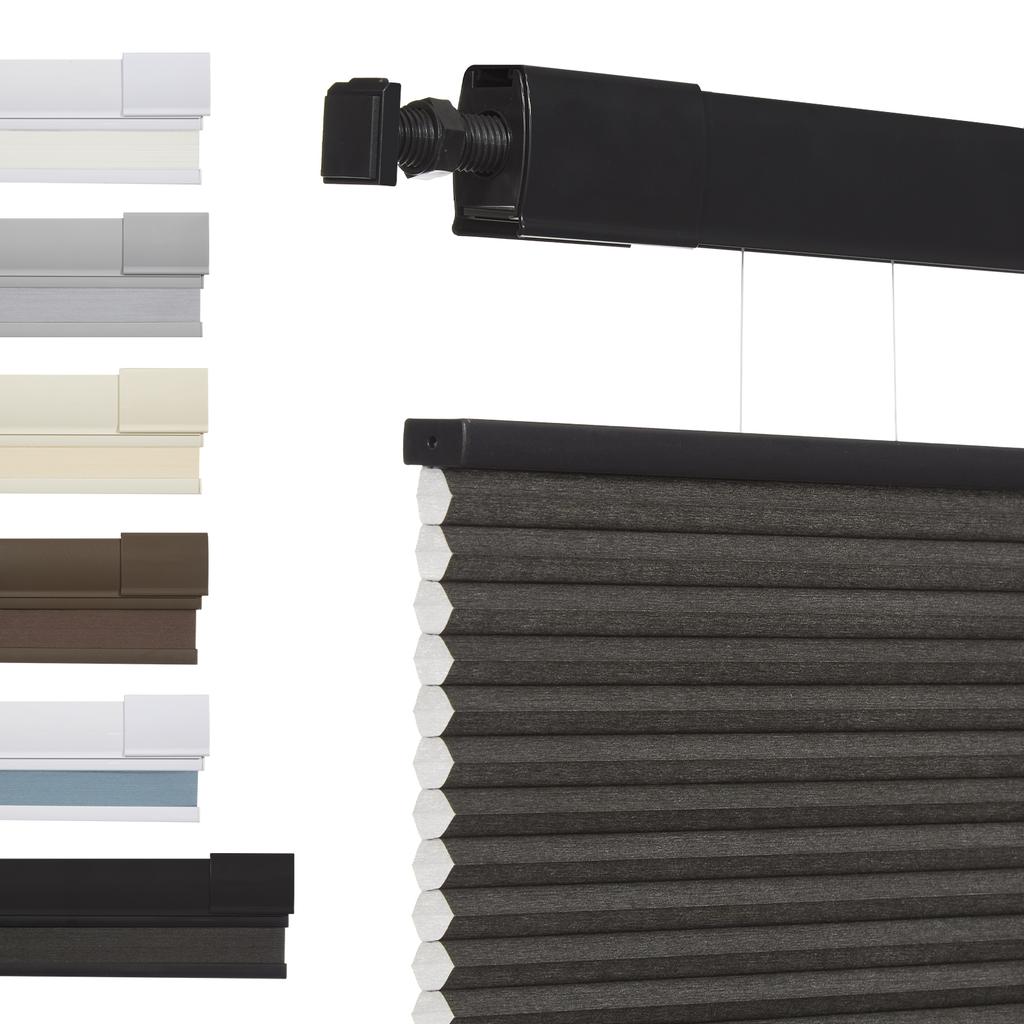 No Tools No Drill Top Down Bottom Up Honeycomb Blinds for Windows, 1" Cell Fabric Cordless Thermal Insulated Noise Reduction