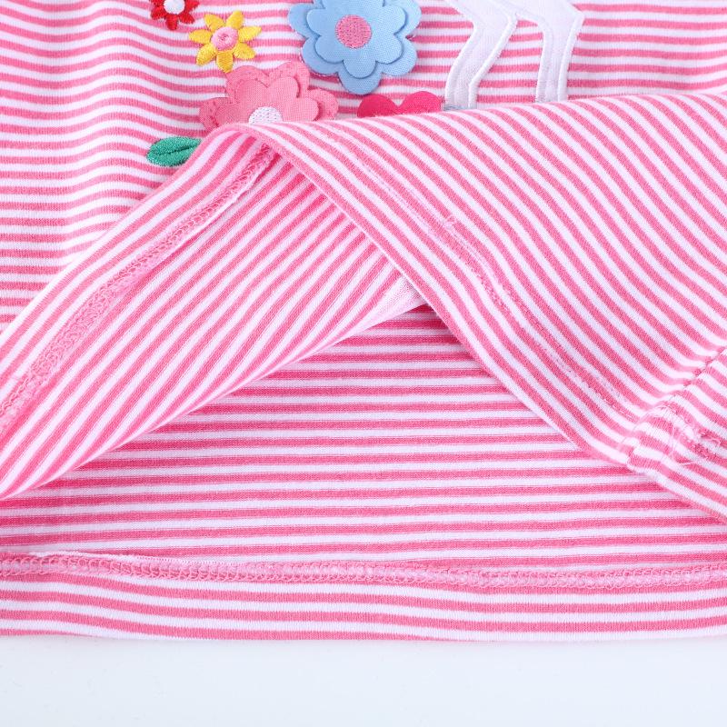 Sommer-T-Shirt für Mädchen: Süßes Muster, Rundhalsausschnitt, Kurzer Ärmel, Europäischer & Amerikanischer Stil für Kleine bis Mittlere Kinder.