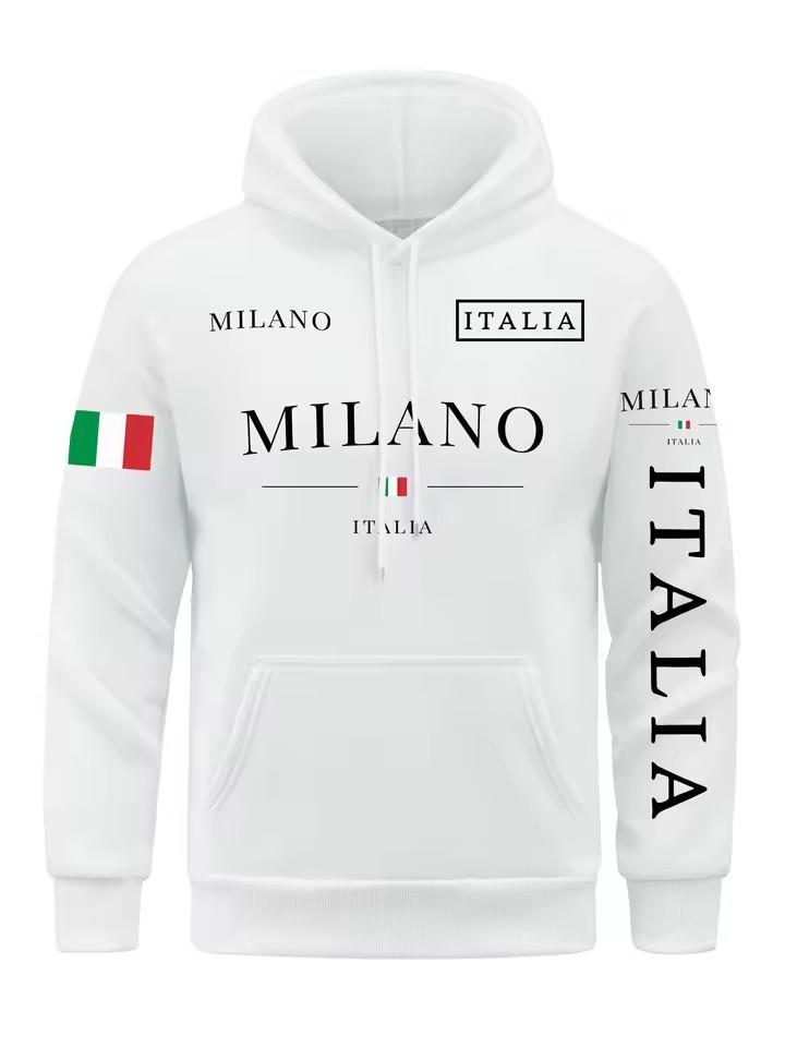 Flag Of Italy Men Hoodie Milan City Hoodies 3d Print Hoody For Man Casual Spring Autumn Clothing Top