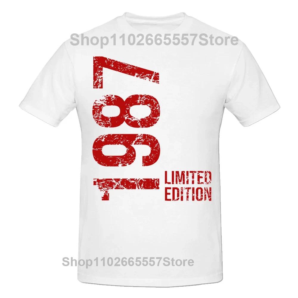 Novelty Awesome 37th 37 Years Retro Vintage 1987 T Shirts Graphic Cotton Streetwear Short Sleeve Birthday Gifts Summer T-shirt