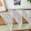 White Woven Floral Lace Hair Scarf Wraps Women Retro Breathable Retro Lace Hair Accessories Sweet Print Hair Bandana
