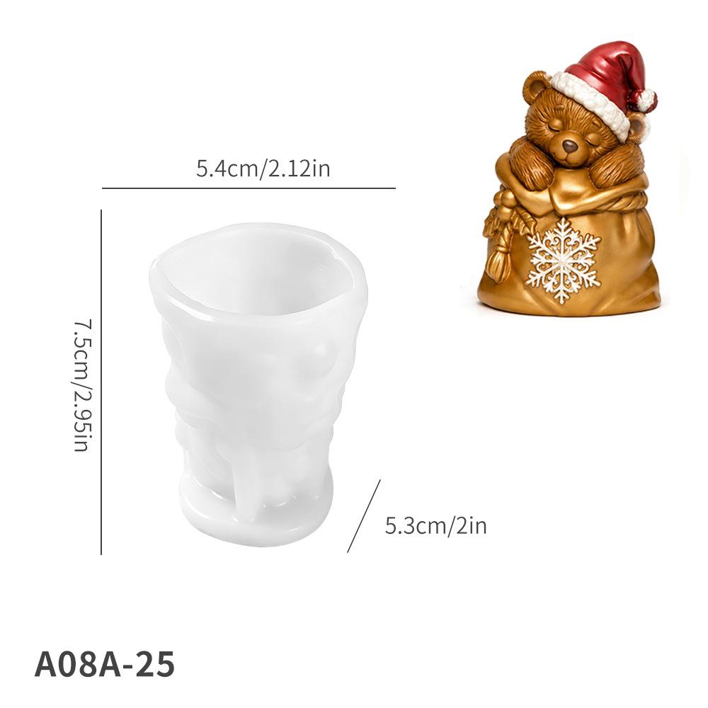 Christmas Animal 3D Silicone Mold Food-Grade for Plaster Aromatherapy Resin DIY Craft Christmas