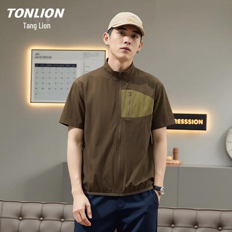 TonLion Men s Summer Short-Sleeve Polo Shirt 2XL