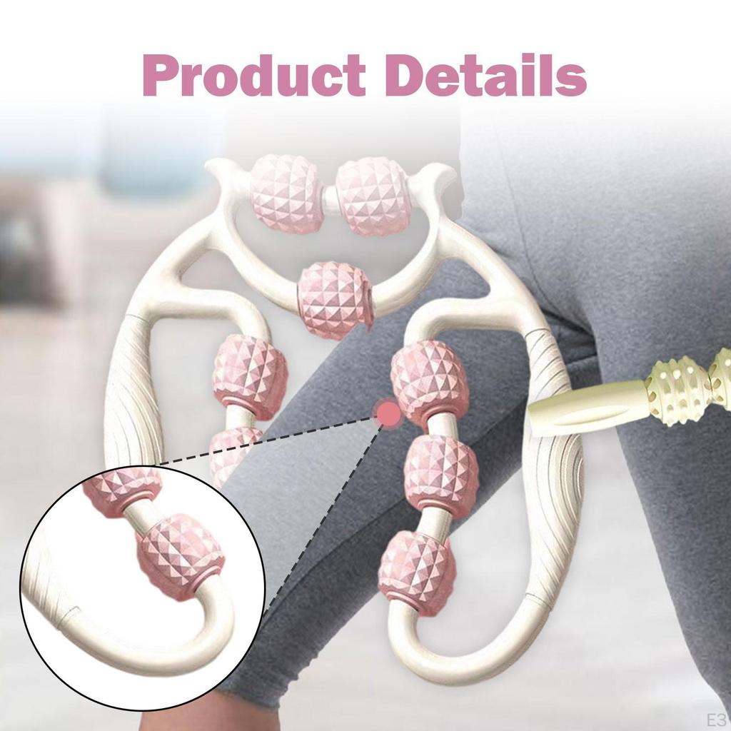 2 Pieces Massage Roller Versatile Portable,Fitness,Handheld,Circular Leg Clamp Tool for