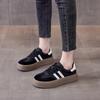 Leather women's spring new women's platform sports board shoes women's retro casual women's shoes