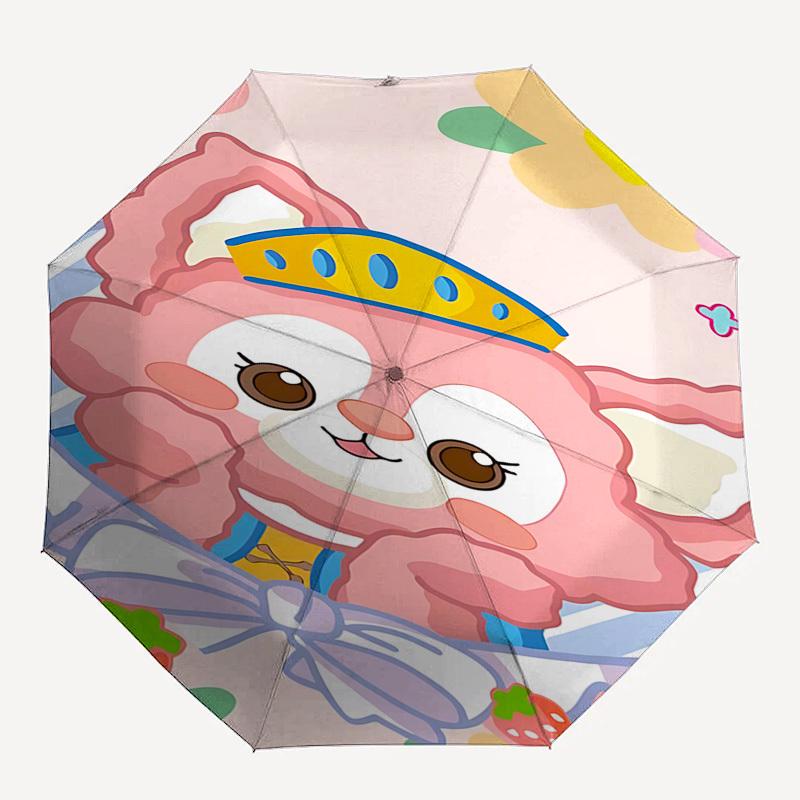 1pc Flower umbrella automatic open/close, 8-Rib Durable Frame, Compact Folding Design, Ideal Birthday/Holiday Gift e1194A