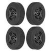 4Pcs RC Wheel Remote Control Tires Rubber Aluminum Alloy Accessories for WPL D12 Car