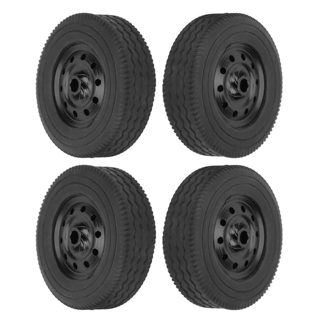 4Pcs RC Wheel Remote Control Tires Rubber Aluminum Alloy Accessories for WPL D12 Car