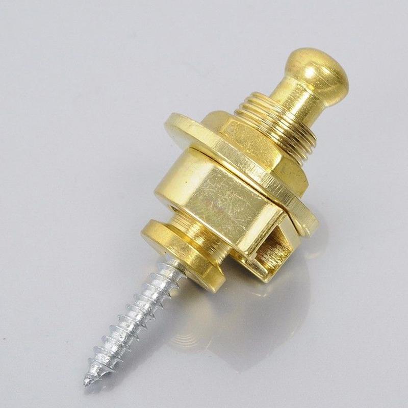 

Ремешок с круглой головкой, ремень для акустической электрогитары, бас-гитара, пряжка, противоскользящий замок золотой