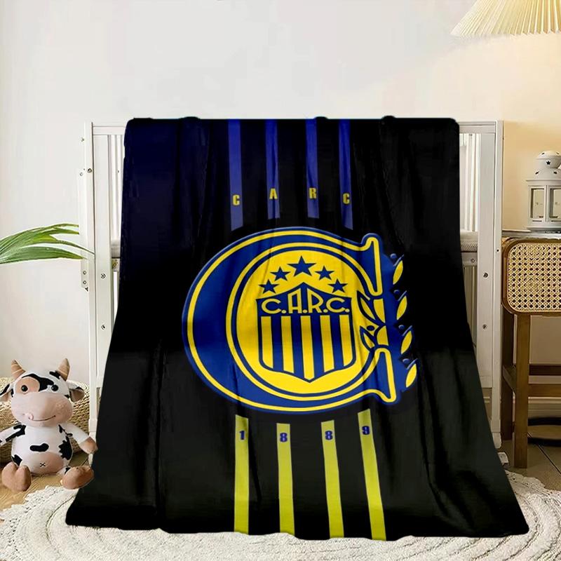 Rosario Central Crest Portable Blanket/Soft Blanket Bedding Blanket Suitable for Travel Camping Living Rooms Offices Sofas Fan Gifts