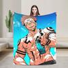Ryomen Sukuna Jujutsu Kaisen Super Warm Blanket Students Plush Throw Blanket Fluffy Outdoor Flannel Bedspread Sofa Bed Cover
