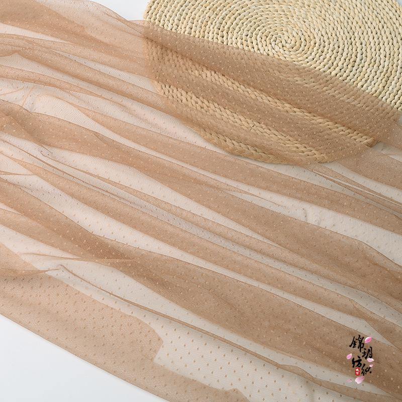 Ύφασμα Φόρεμα Μόδας Γυναικείο Δαντελωτό Δίχτυ με Πουά