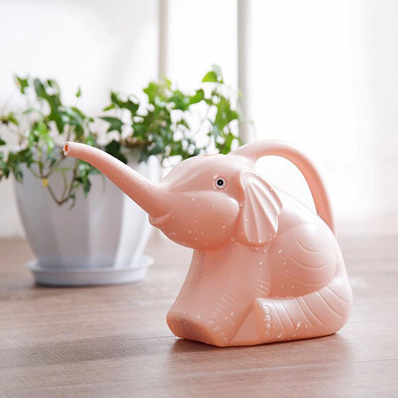 Cute Plastic Elephant Shape Watering Pot Can Plant Outdoor Irrigation Gardening Tools Equipment Garden Supplies Home Accessories