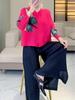2025 Spring Butterfly Print Ruched Nine-Sleeve Cardigan: Chinese Style Buttoned Top for Moms