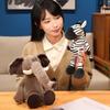 25CM Kawaii Zvířátka z Džungle Plyšové Hračky Lesní Zvířata Plyšový Pes Zebra Slon Lev Liška Žirafa Dětské Hračky Panenka Dárek k Narozeninám