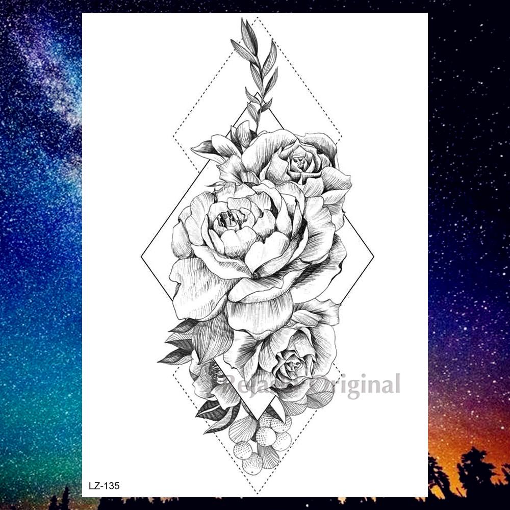 Beautiful Wolf Temporary Tattoos Sticker Fake Colorful Dreamcatcher Coyote Fox Planets Tatoos For Adult Body Art Chest Arm Waterproof Tattoos