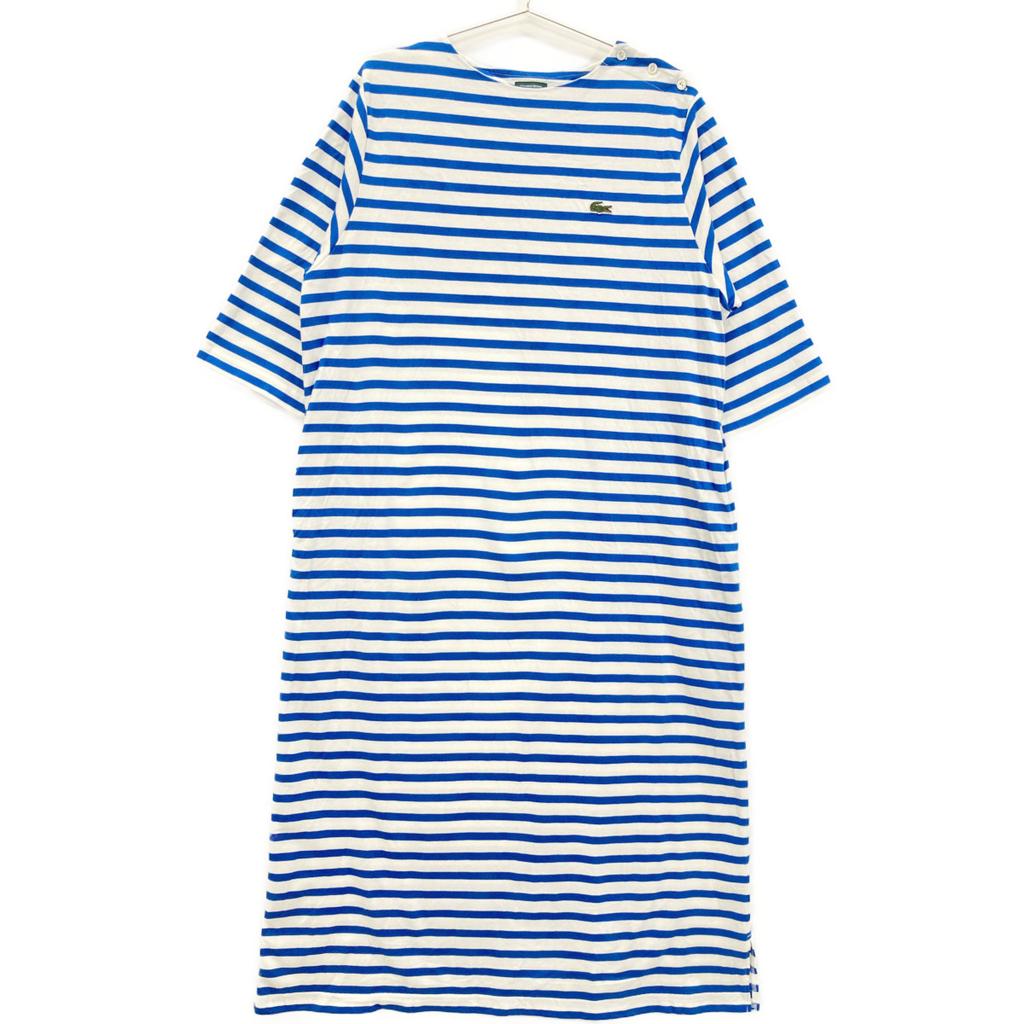 Lacoste Excellent Condition Blue BEAMS BOY Special Order Striped Half-sleeve Dress Dress 38 blueUsed