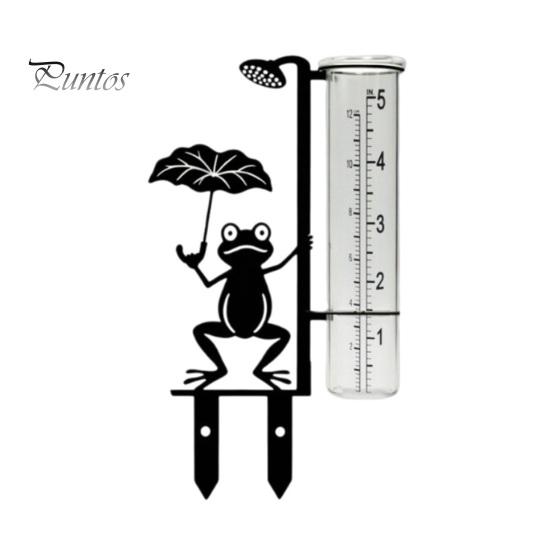 Rain Measurement Gauge Garden Frog Gauge, Metal Holding Umbrella Stake, Weatherproof Stake Decorative for Outdoor Yard Lawn Decor Backyard