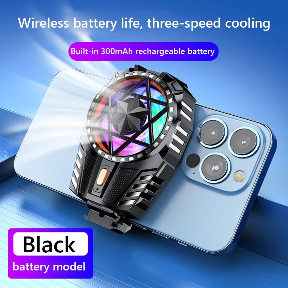 Magnetic & Rotatable Back Clip Laptop Tablet Radiator Strong Cooling RGB Cell Phone Cooler Phone Cooling Fan for iPad iPhone Mac