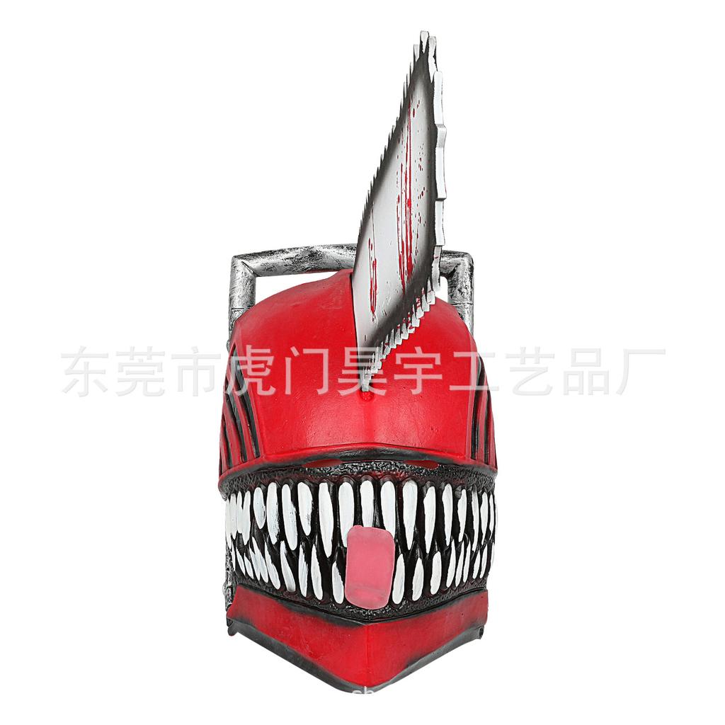New Halloween Chainsaw Man Headgear, Cosplay, Scary Latex Mask cos Costume Props