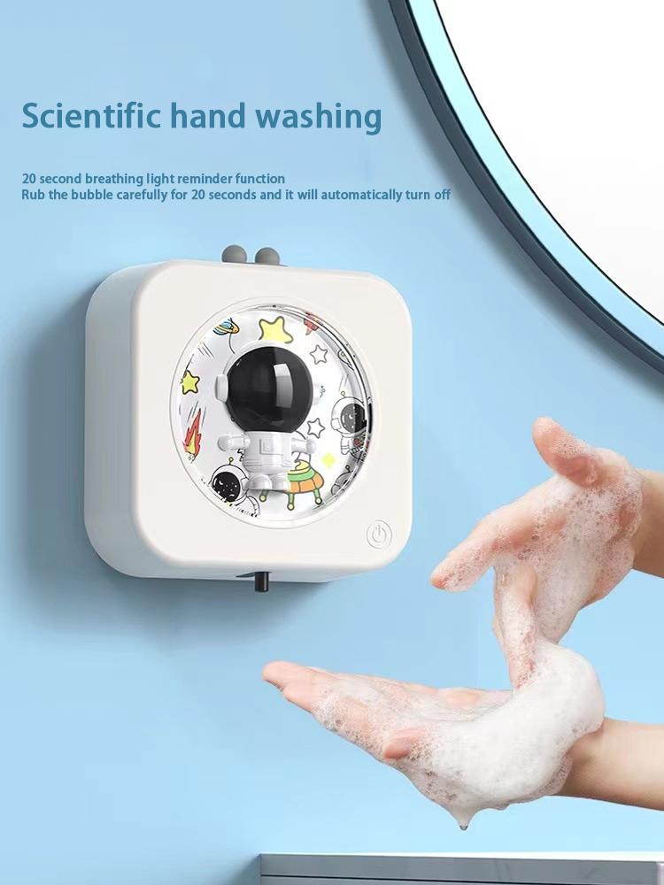 Smart Automatic Sensor Wall-Mounted Astronaut Soap Dispenser - Touchless Foam & Liquid Soap Dispenser For Bathroom Kitchen/Home