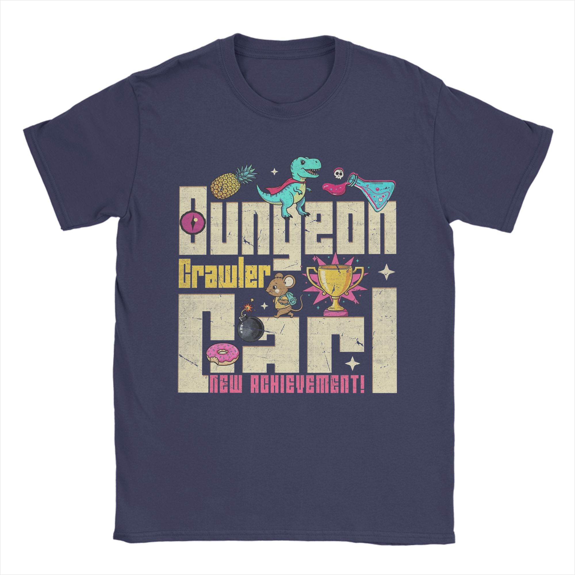 

Dungeon Crawler Carl T Shirt Men 100 Cotton Humorous TShirt Round Collar Tee Shirt Short Sleeve Clothes Classic 4XL