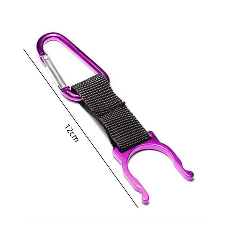 1PC Camping Carabiner Water Bottle Clip Hanging Buckle Hook Holder for Camping Hiking Survival Travel Outdoor Tools Random Color