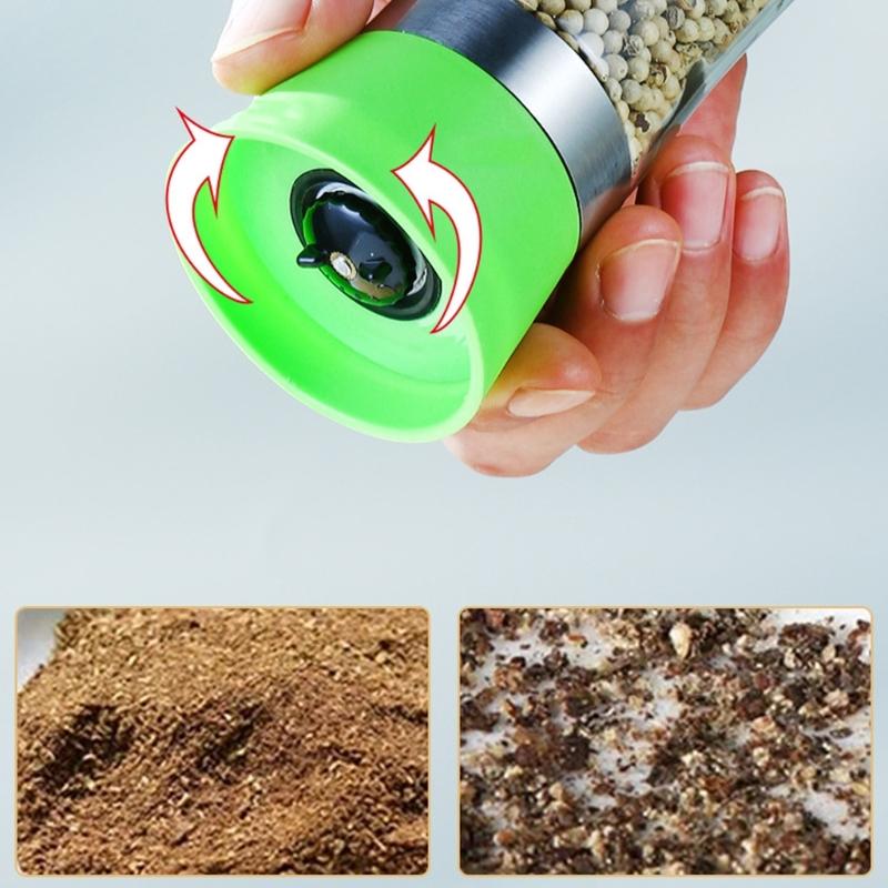 Manual Salt Grinder Peppers Manual Mill Glass Texture Spices Mill Kitchen Seasoning Tool Present for Baking Enthusiasts