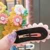 5Pcs Kids Hairpin Knitted Flower Decor Side Bang Hair Clips Gentle Non-Pulling BB Clips Birthday Party Hair Accessories