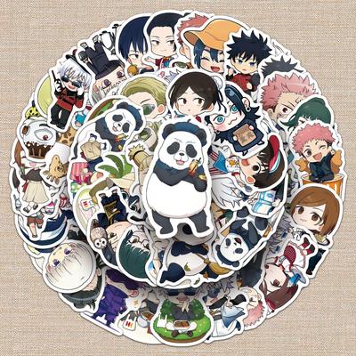 50pcs Jujutsu Kaisen Anime Stickers - Waterproof Decorative for Bottles, Phones, Tablets