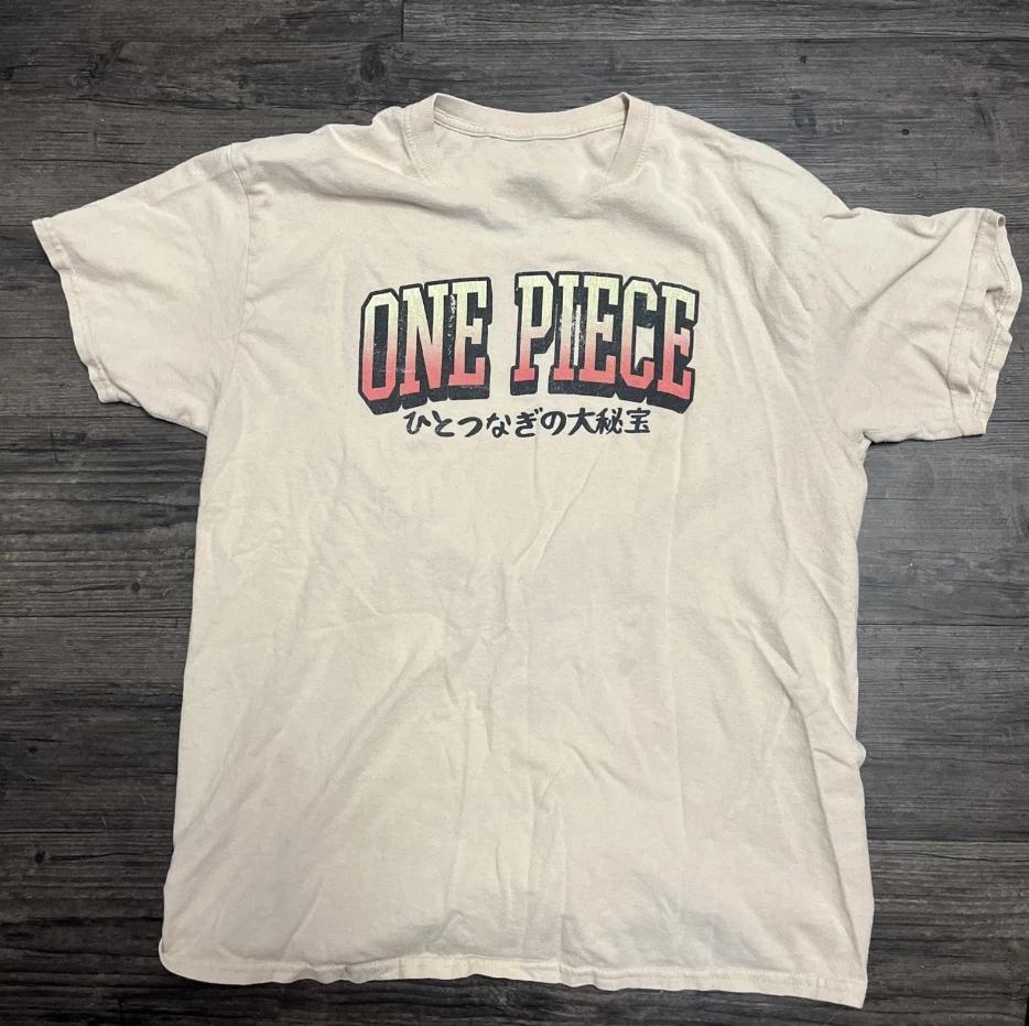 

One Piece Ripple Junction Luffy Graphic T-Shirt Tan Mens Large Anime Manga M