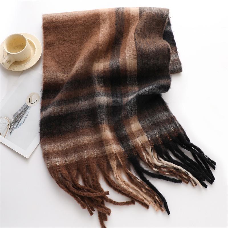 Imitation Cashmere Scarf Winter Warm Shawl Women Popular Tassel Scarves Bufanda Blanket Thickening Student Men Neck Thick XWJ104