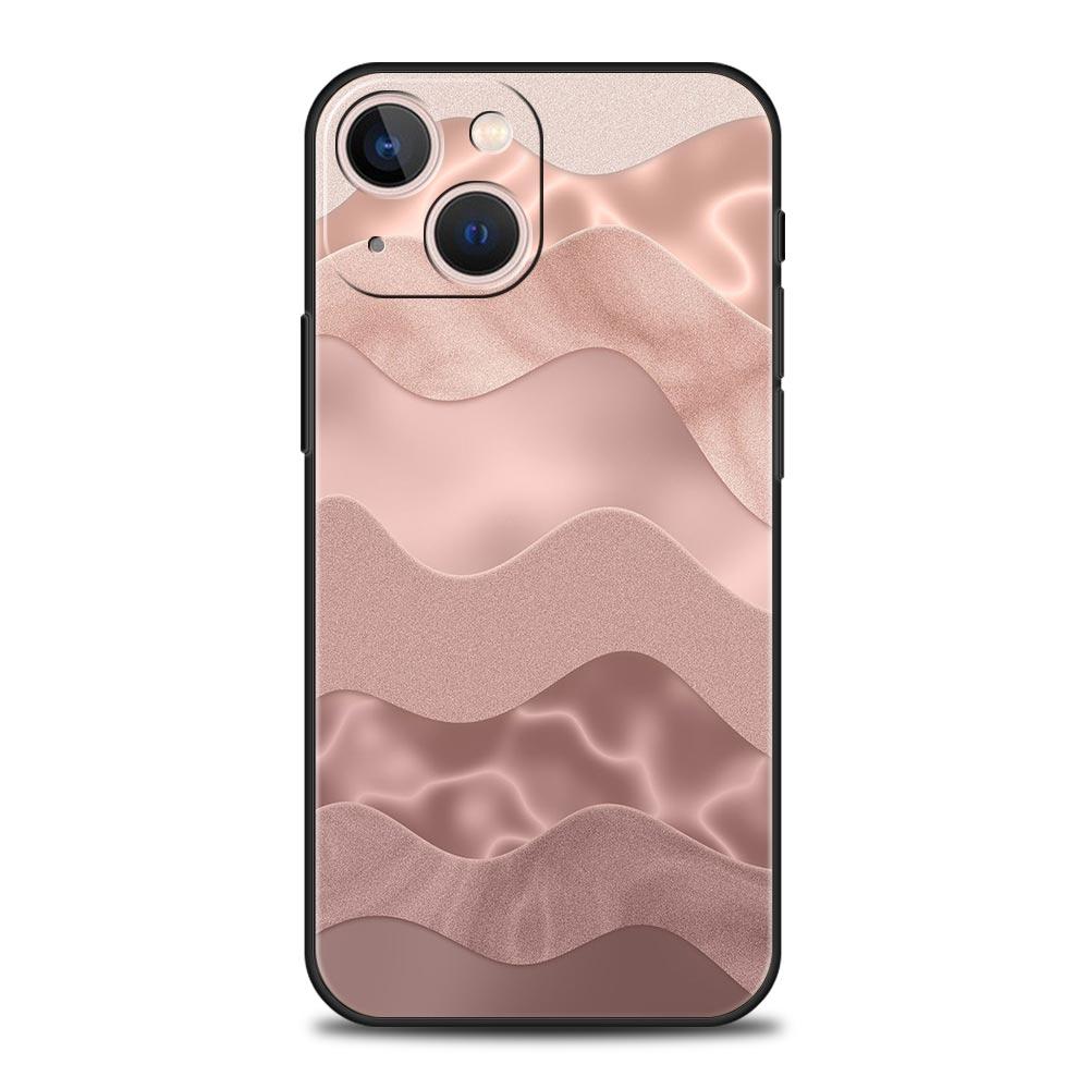 Phone Case For iPhone 16 15 14 13 12 11 Pro Max XS X XR SE 7 8 Plus Shell Beautiful Rose Gold Art iPhone 16e Soft TPU Cover