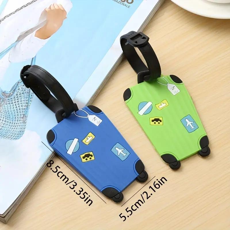 1 Pcs New Fashion Silicon Luggage Tags Travel Accessories For Bags Portable Luggage Tag Cartoon Style For Girls Boys