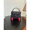 Borsa a faccina sorridente nuova per la primavera e l'estate 2025 borsa Kelli mini in pelle bovina di primo strato di alta gamma borsa a tracolla carina da millenial