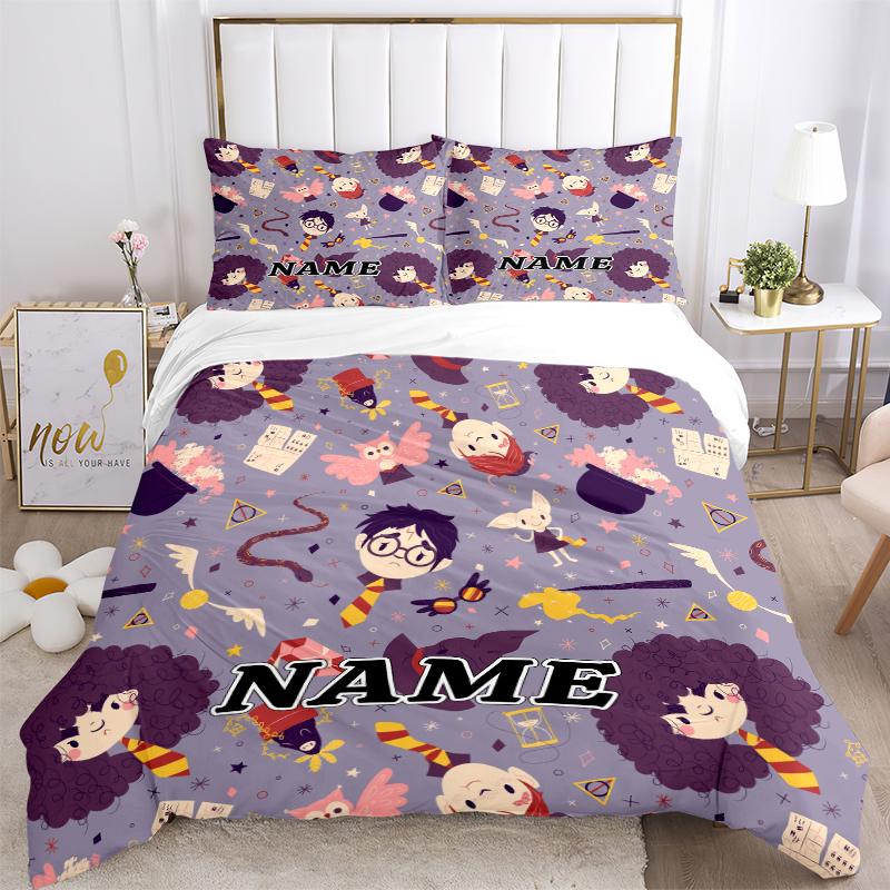 Custom Textile Magic World Bedding 3 Piece Set HD Print Duvet Cover Pillowcases for Teens Adult Bedroom Decoration