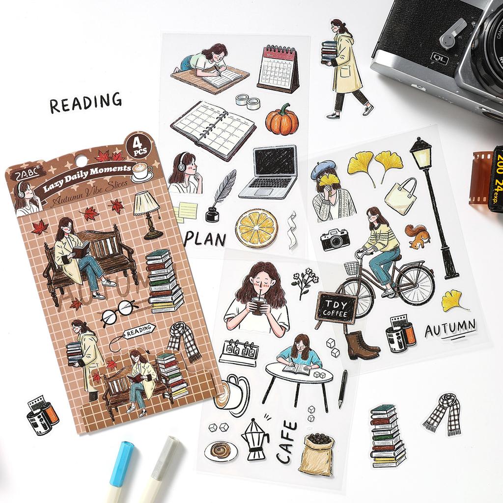 Good Collection Book Series Vintage Life Character Landscape PET Sticker Creative DIY Journal Material Collage Stationery