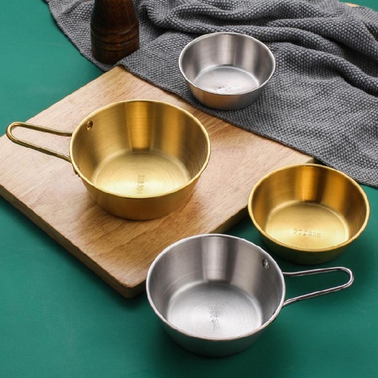 Metal Salad Bowls Restaurant Seasoning Bowl Food Container Noodles Bowl Condiment Container for Camping, Hiking, Picnic