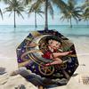 Betty Boop Print Umbrella Automatic Opening/ Closing - Portable Foldable Design - Daily Use for Travel/Outdoor - Gift for Birthday