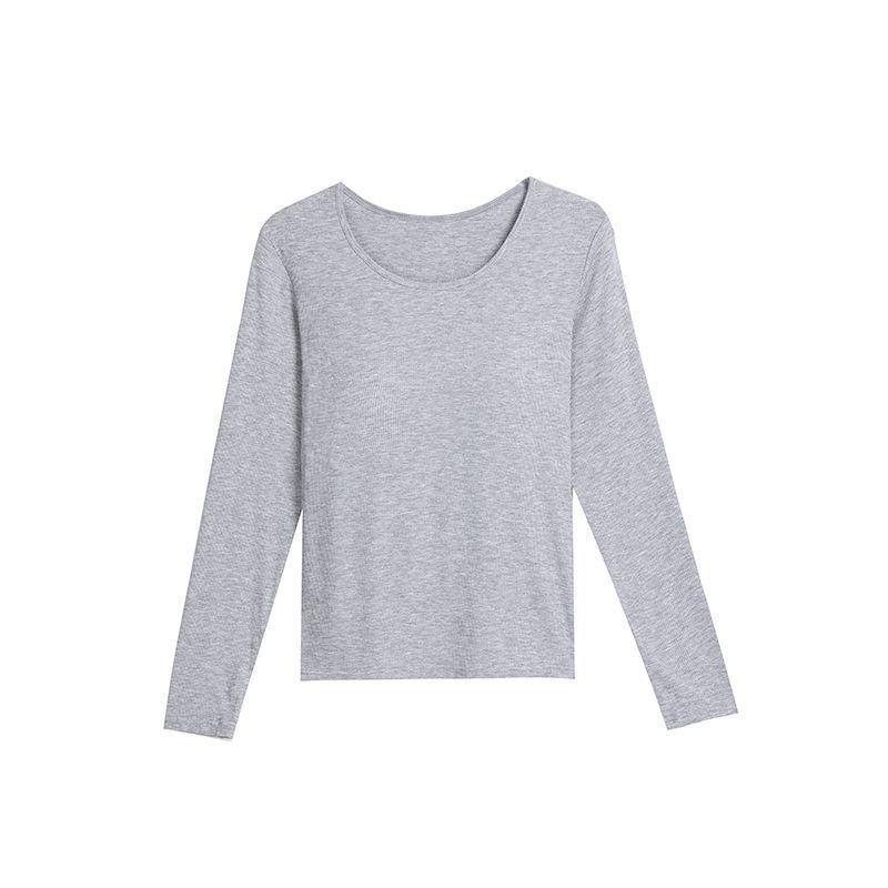 Essential Floral Long Sleeve Stretch Base Layer Top - Comfortable, Slim Fit & Bra-Free L