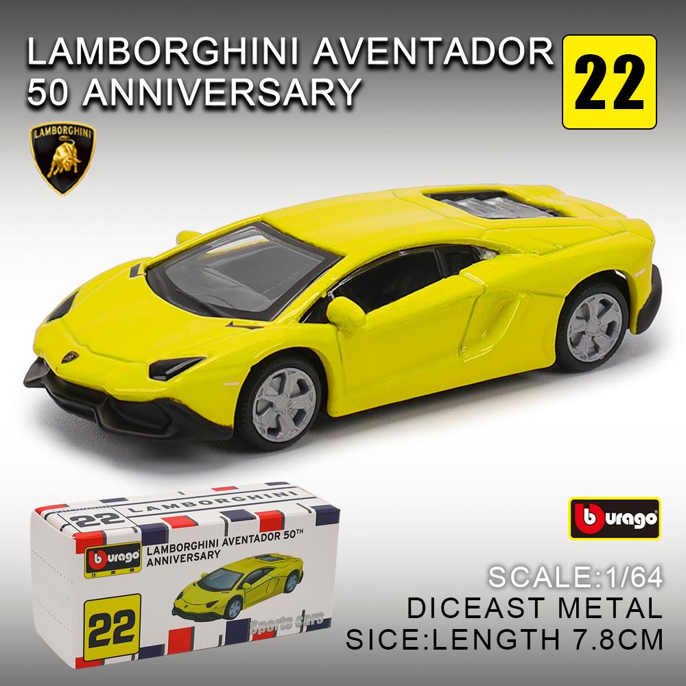 Burago 1:64 golf Porsche 911 Shelby Raventon Mustang Lamborghini Serie da Collezione Modello in Metallo Pressofuso Giocattolo Regalo per Bambini