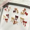30Pcs Mixed Color Resin Line Bowknot Bow Tie Ribbon Nail Art Decorations DIY Manicure Rhinestones Accessories
