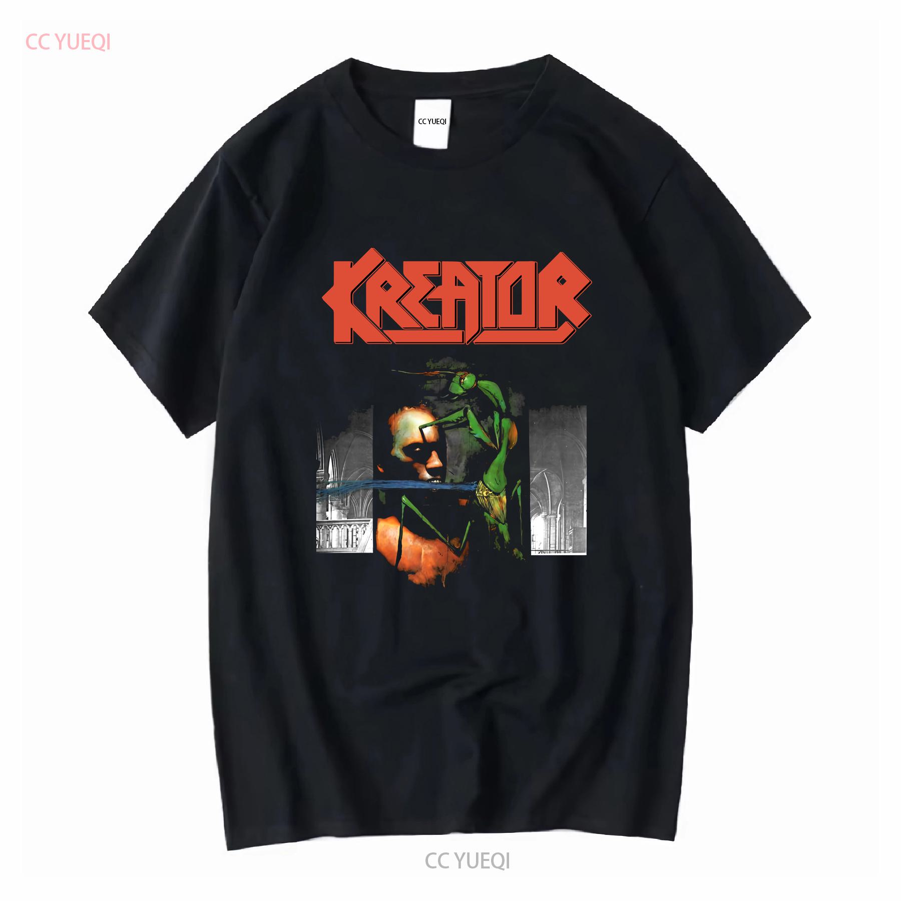 

Remake 2 sided Kreator renewal 92 T shirt heavy cotton TE6056 vintage Washed Unisex designer clothes Casual Soft homme Stylish 4XL