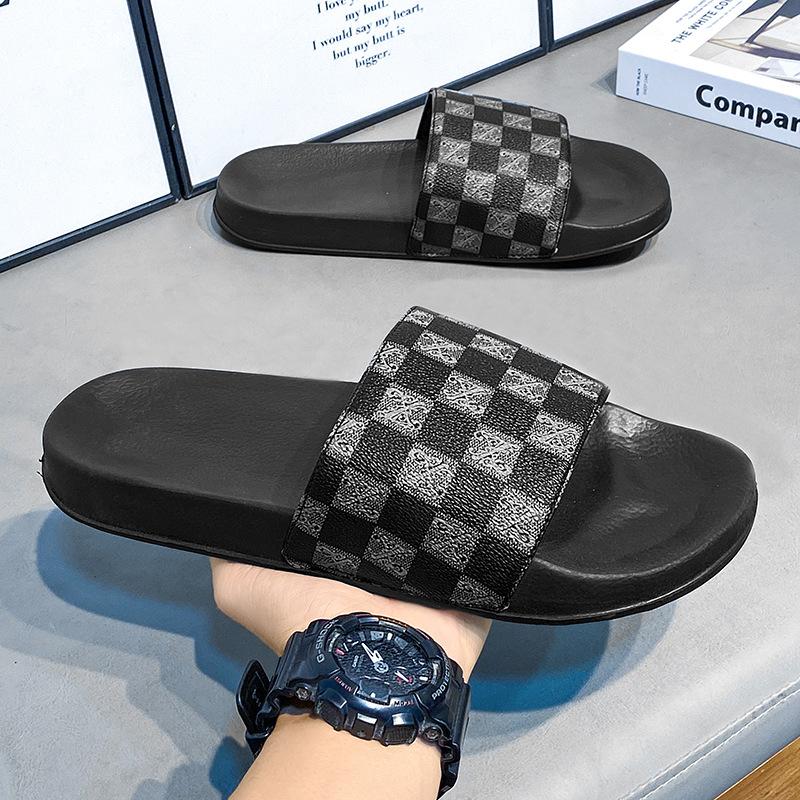 

Однословные шлепанцы мужские домашние комнатные шлепанцы тренд 2024 лето новые мужские шлепанцы шлепанцы 46 черный серый