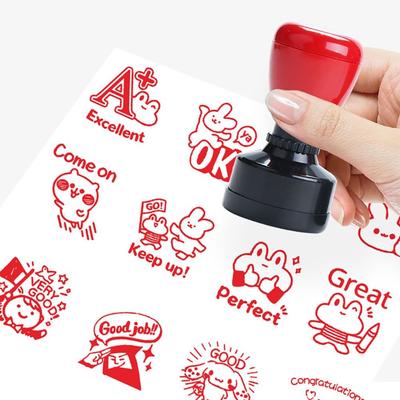 Scrapbooking Seal Emoticons Seal DIY Praise Stamps Portable Teacher Encourage Stamp