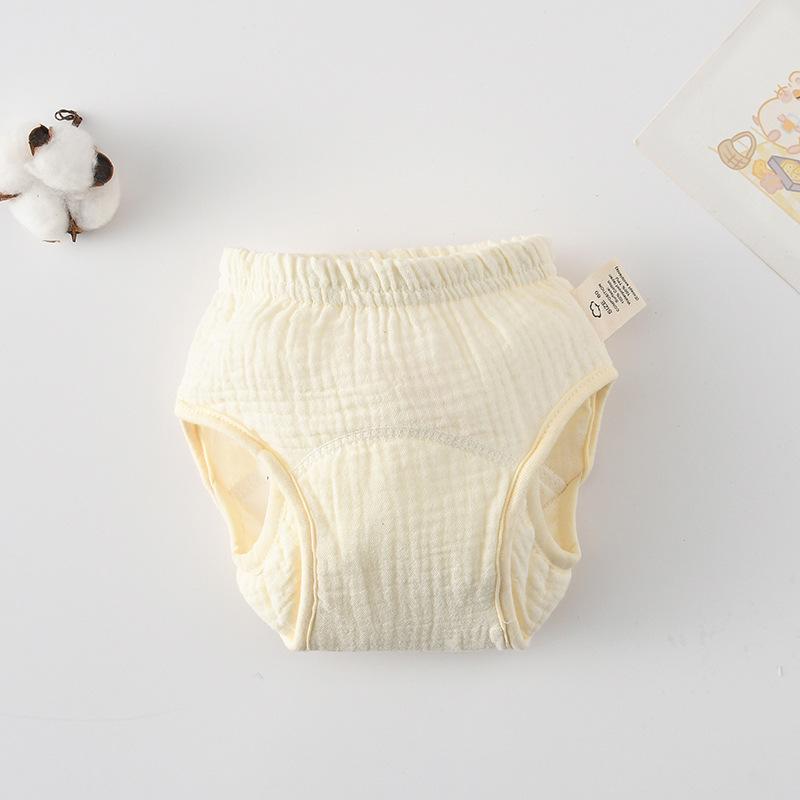 Korean Style Winged Baby Gauze Pull-up Pants: Pure Cotton Diaper Cover & Training Pants