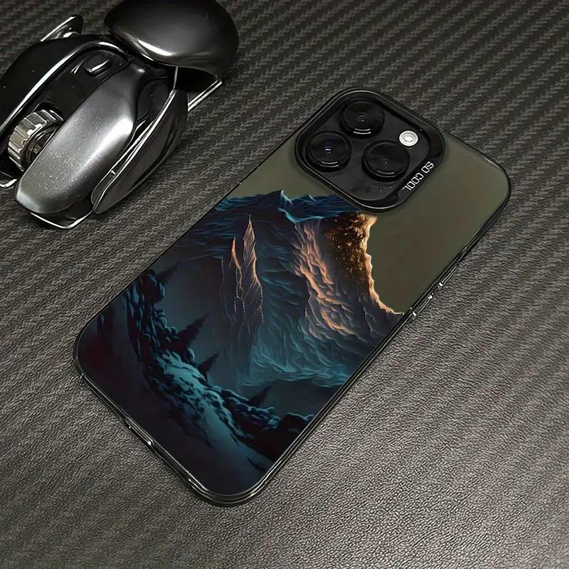 Selection of Niche High-end Gilt Snow Mountain iPhone13 Mobile Phone Case Apple 17Pro Men's Colored Silver IMD
